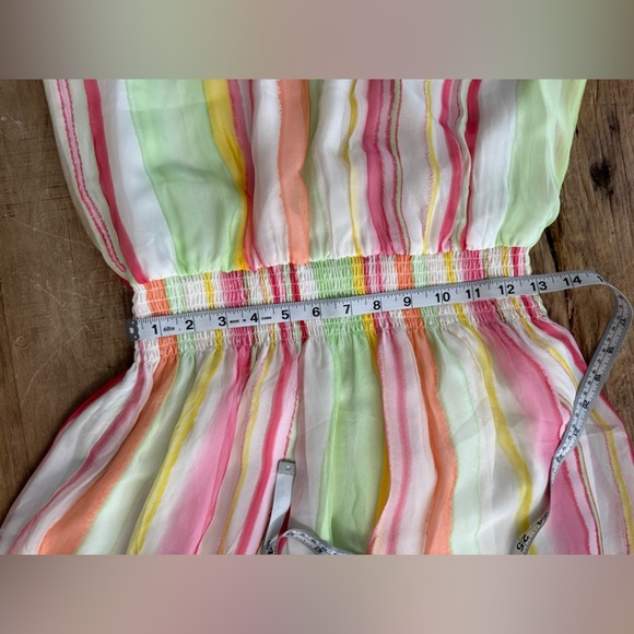 NEW WITH TAGS Ramy Brook Striped Paris Silk Chiffon Sleeveless Minidress~ Med - Picture 10 of 13